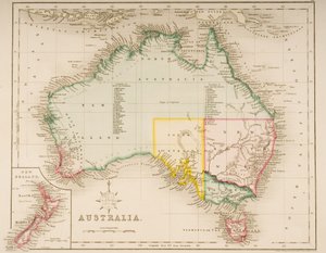 Map of Australia and New Zealand